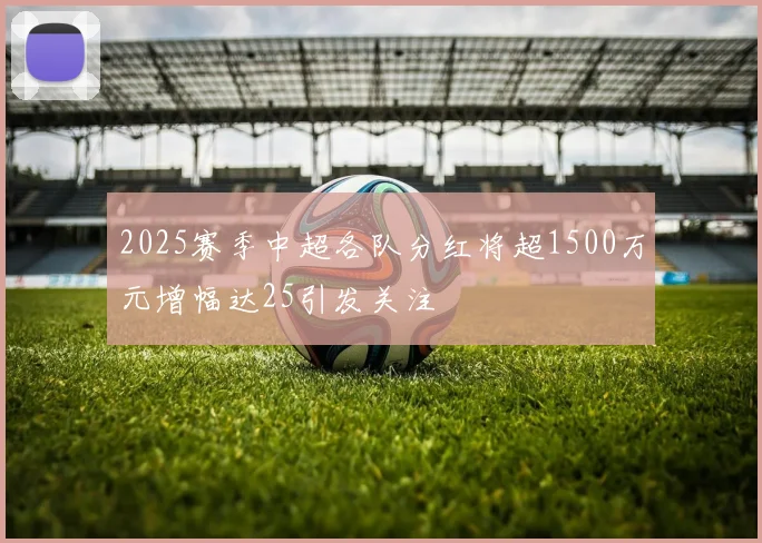 2025赛季中超各队分红将超1500万元增幅达25引发关注